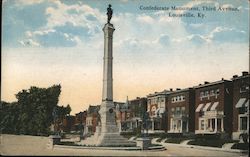 Confederate Monument, Third Avenue Postcard