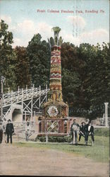 Fruit Column Pendora Park Reading, PA Postcard Postcard Postcard