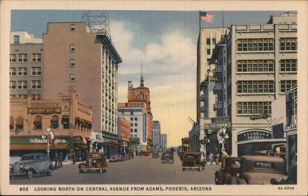 Looking North on Central Avenue from Adams Phoenix Arizona
