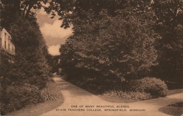 One of Many Beautiful Scenes, State Teachers College Springfield Missouri