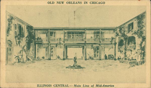 Old New Orleans in Chicago, Illinois Central Exhibit at Chicago Railroad Fair