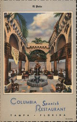 El Patio, Columbia Spanish Restaurant Tampa, FL Postcard Postcard Postcard