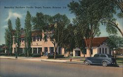 beautiful Southern Pacific Depot Postcard