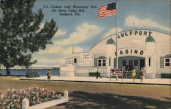 Casino and Municipal Pier on Boca Ciaga Bay Postcard