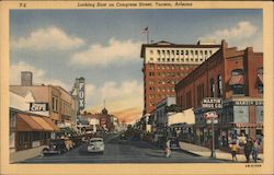 Looking East on Congress Street Tucson, AZ Postcard Postcard Postcard