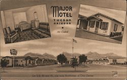 Major Motel Tucson, AZ Postcard Postcard Postcard