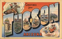 Greetins from Tucson, Arizona Postcard