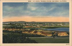 US Naval Training Station Postcard