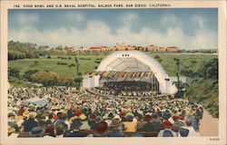 The Ford Bowl and U.S. Naval Hospital, Balboa Park Postcard