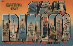 Greetings From San Francisco California Postcard Postcard Postcard