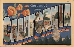 Greetings from California Postcard Postcard 