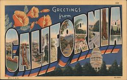 Greetings from California Postcard