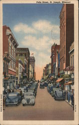 Looking Along Felix Street St. Joseph, MO Postcard Postcard Postcard