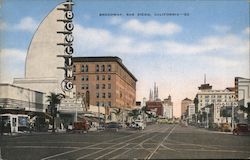 Broadway San Diego, CA Postcard Postcard Postcard