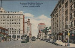 Broadway, On LIne of the San Diego & Arizona Railway California Postcard Postcard Postcard