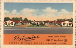 Palomine Hotel Motor Court Postcard