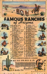 Famous Ranches of Arizona Postcard
