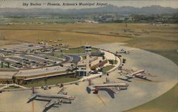 Sky Harbor - Phoenix, Arizona's Municipal Airport Postcard