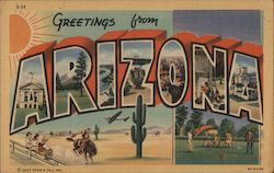 Greetings from Arizona Postcard Postcard Postcard