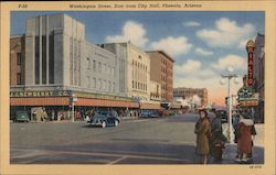 Washington Street, East from City Hall Postcard