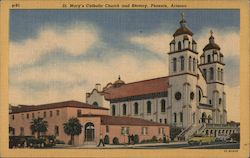 St. Mary's Catholic Church and Rectory Postcard