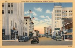 Looking South on Central Avenue Postcard