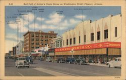 Roll Call of Nation's Chain Stores on Washington Street Postcard