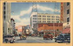 Central Avenue Looking South from Monroe Phoenix, AZ Postcard Postcard Postcard