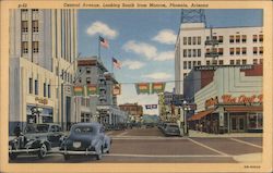 Central Avenue Looking South from Monroe Phoenix, AZ Postcard Postcard Postcard