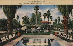 View of Swimming Pool at the Continental Guest Lodge Phoenix, AZ Postcard Postcard Postcard