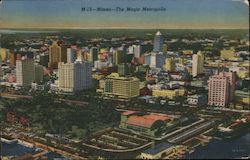 Miami-The Magic Metropolis Florida Postcard Postcard Postcard