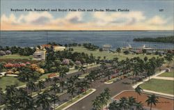 Bayfront Park, Bandshell and Royal Palm Club and Docks Postcard