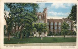 Administration Building, Oklahoma University Postcard