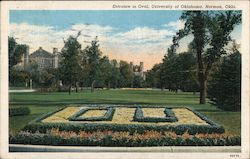 Entrance to Oval, University of Oklahoma Norman, OK Postcard Postcard Postcard