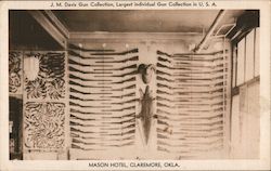 J. M. Davis Gun Collection at the Mason Hotel, the Largest Individual Gun Collection in the USA Claremore, OK Postcard Postcard Postcard