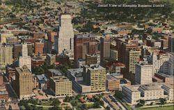 Aeriel View of Memphis Business District Postcard