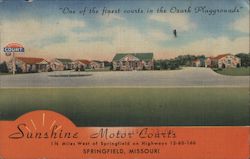 Sunshine Motor Courts Springfield, MO Postcard Postcard Postcard