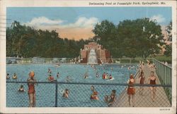Swimming Pool at Fassnight Park Springfield, MO Postcard Postcard Postcard