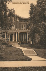 President's Residence, University of Missouri Postcard