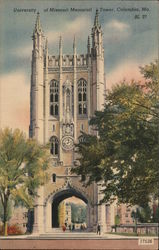 University of Missouri Memorial Tower Postcard