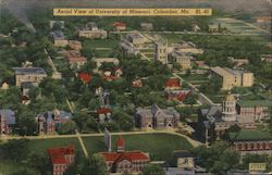 Aerial View of University of Missouri Postcard