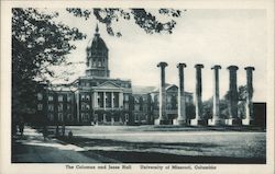 The Columns and Jesse Hall, University of Missouri Columbia, MO Postcard Postcard Postcard