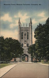 Memorial Tower, Missouri University Postcard