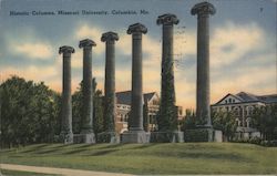 Historic Columns, Missouri University Postcard