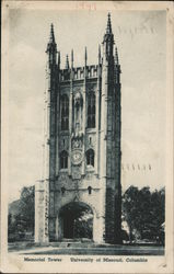 Memorial Tower, University of Missouri Columbia, MO Postcard Postcard Postcard