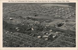 Air View of Continental Oil Company and Cities Service Oil Company Ponca City, OK Postcard Postcard Postcard