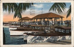 Fishing boat Landing Miami, FL Postcard Postcard Postcard