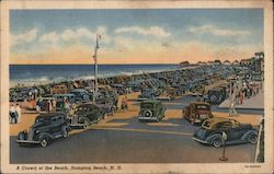 A Crowd At The Beach Hampton Beach, NH Postcard Postcard Postcard