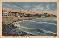 Along Shore, Great Boars Head Hampton Beach, NH Postcard Postcard Postcard