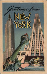 Greetings from New York Postcard